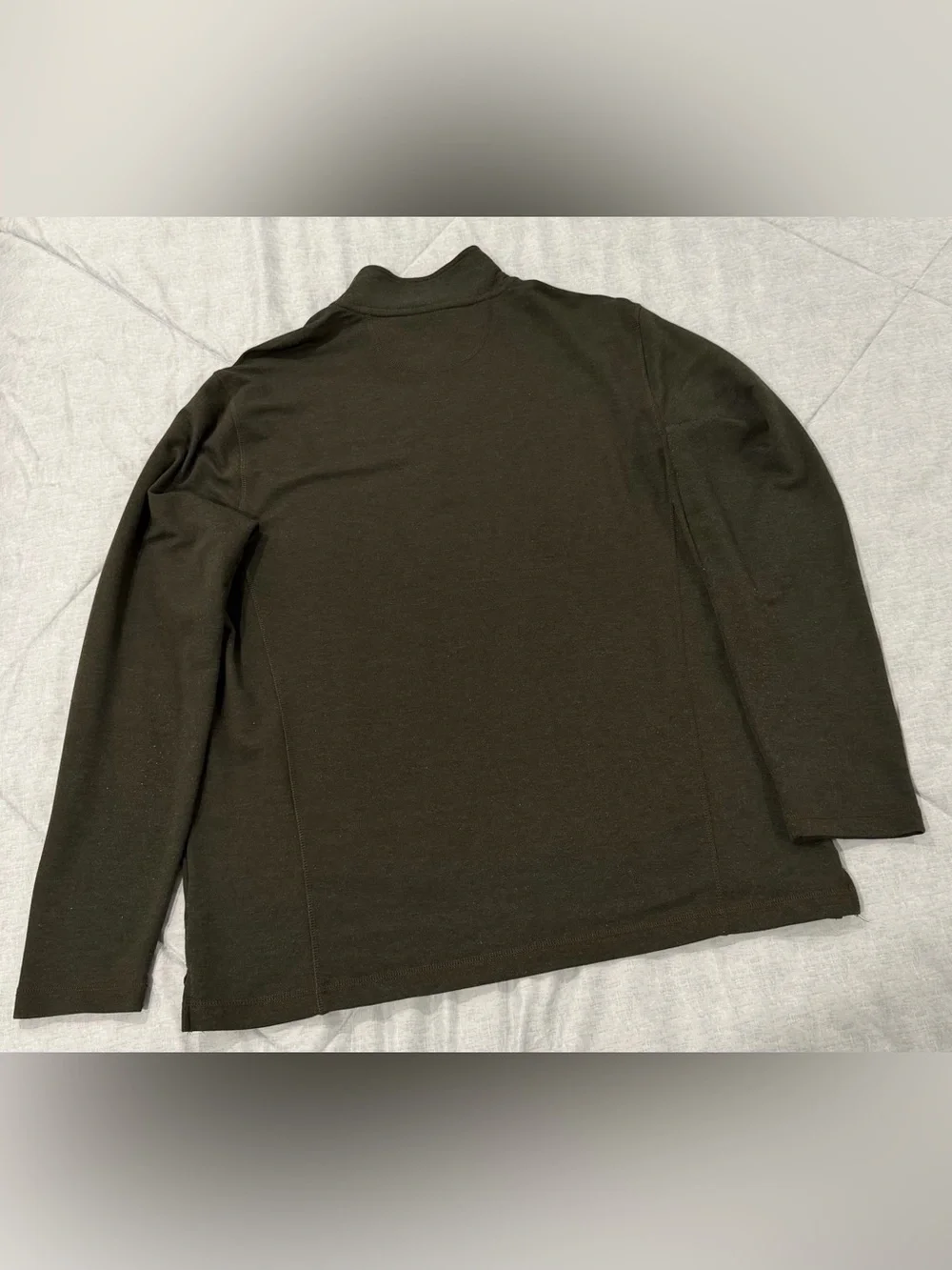 Orvis Men's Olive Green Quarter-Zip Pullover Sweater